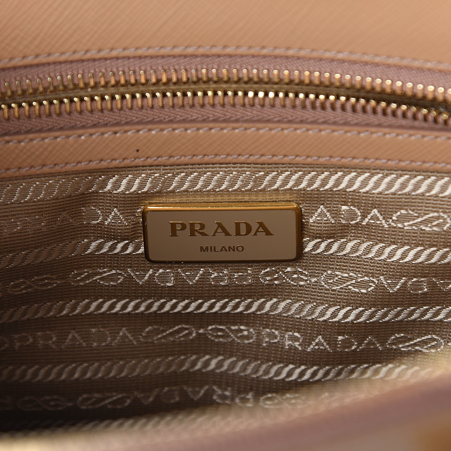 Prada Saffiano Vernice Mini Galleria Double Zip Tote Noisette 5 of 7