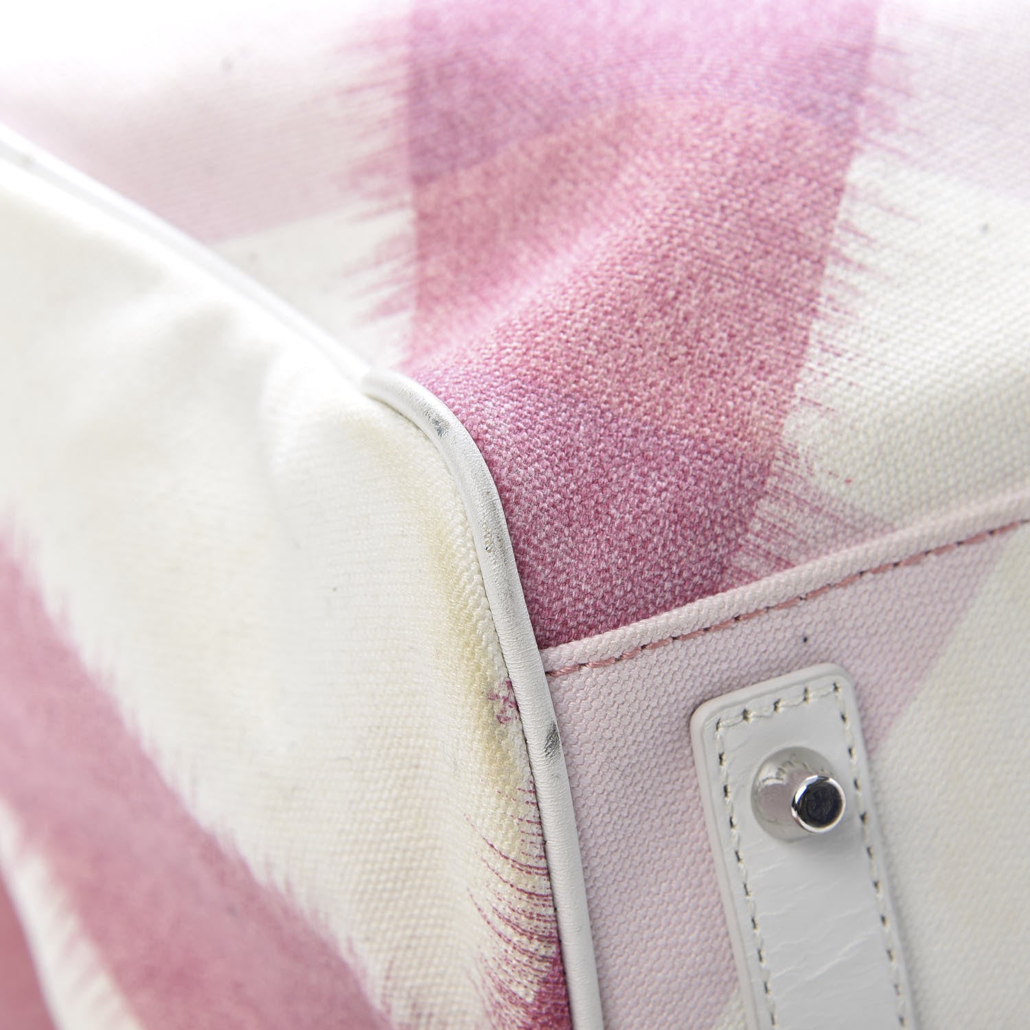 Burberry Canvas Ikat Check Tote Tea Rose 13 of 22
