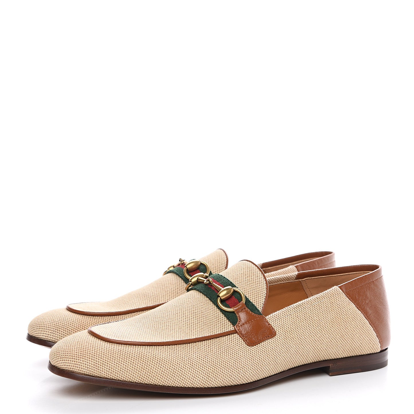 Canvas Web Mens Brixton Horsebit Loafers 9.5 Sand Light Cuir