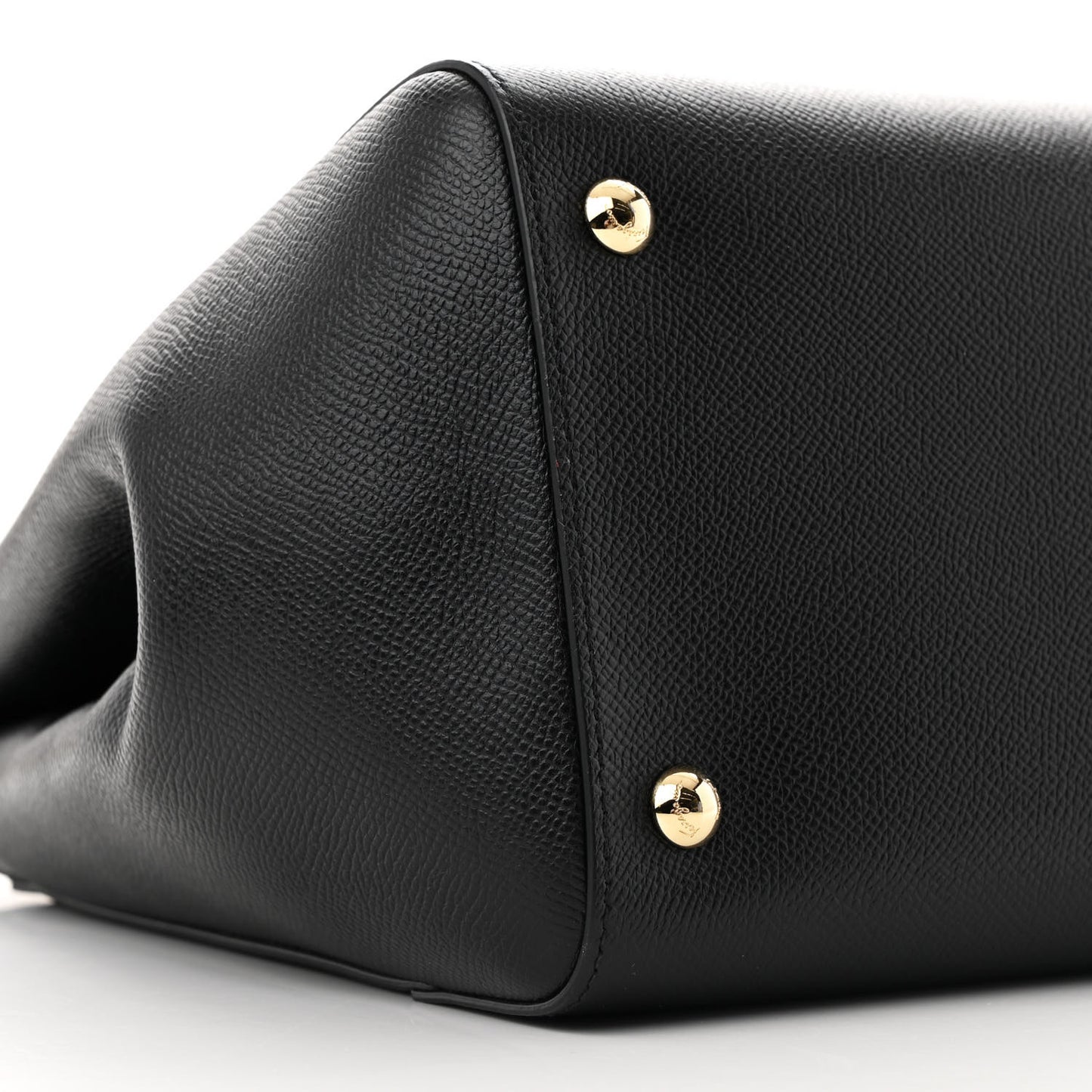 Pebbled Calfskin Carrie O Shoulder Bag Black