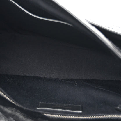 Saint Laurent Crinkled Calfskin Matelasse Monogram Medium Niki Chain Satchel Black 5 of 10