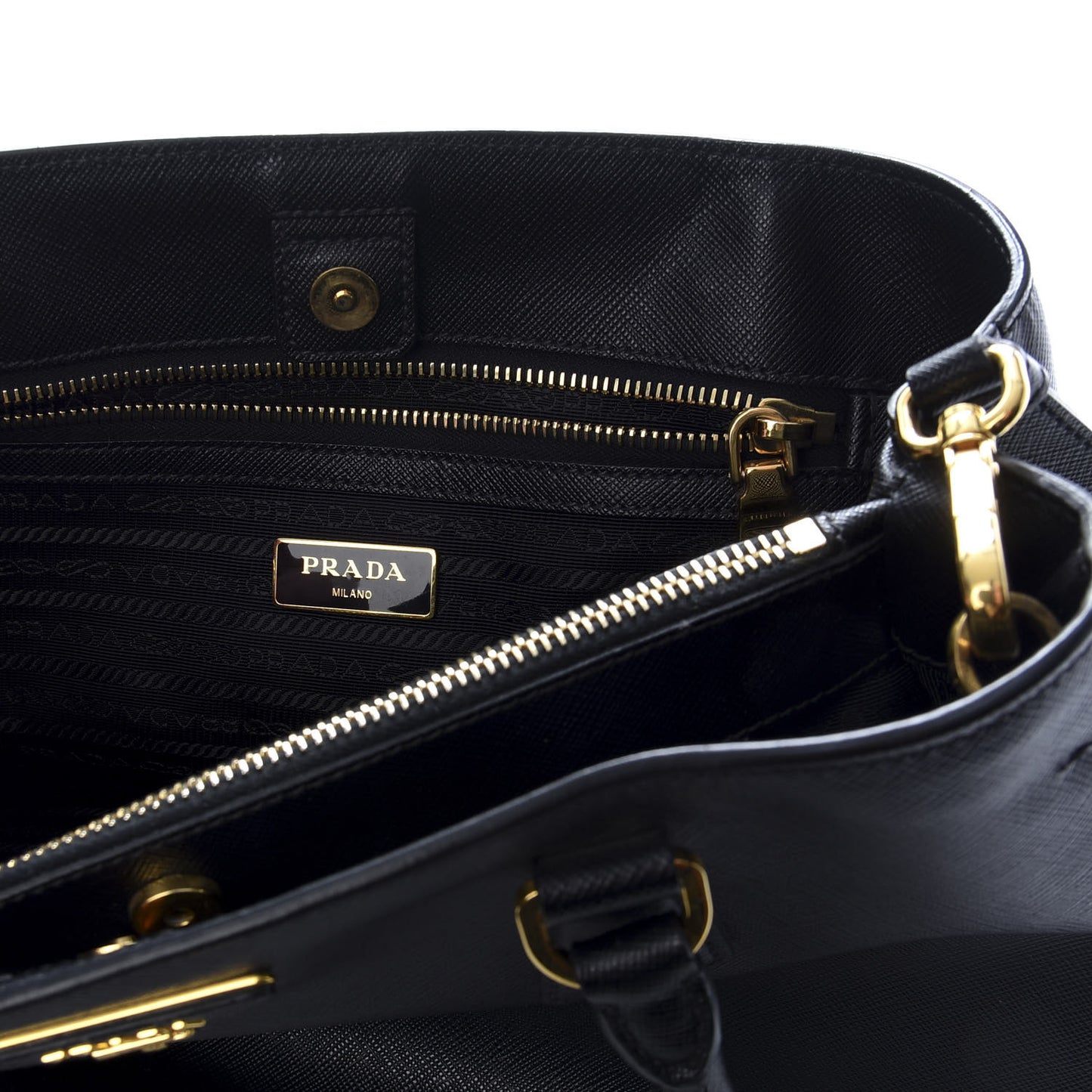 Saffiano Lux Medium Tote Black