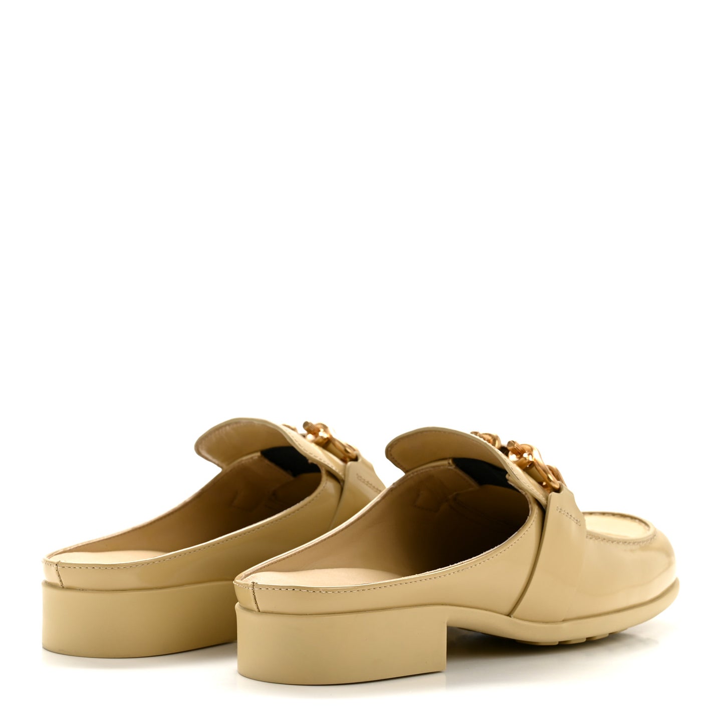Soft Vinyl Calfskin Monsieur Loafers 38 Cane Sugar