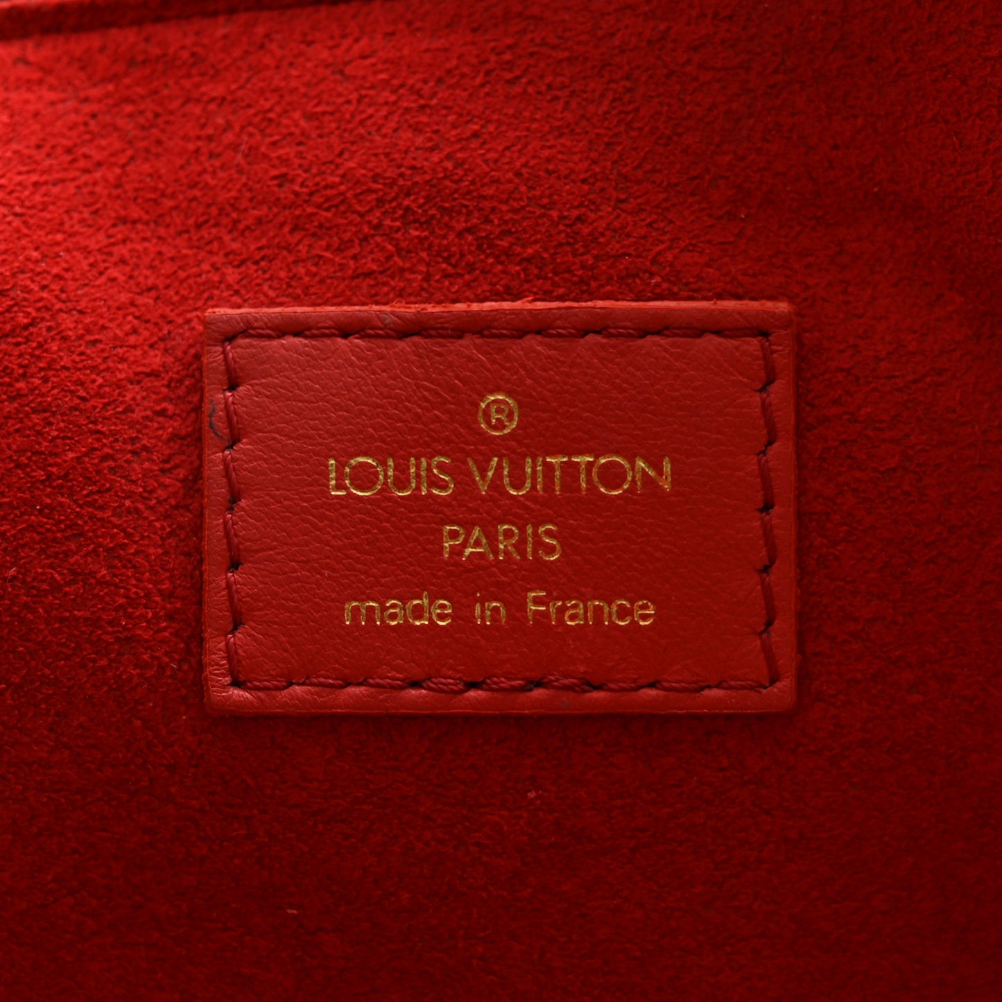 Patent Embossed Monogram Lambskin Coussin MM Black Red