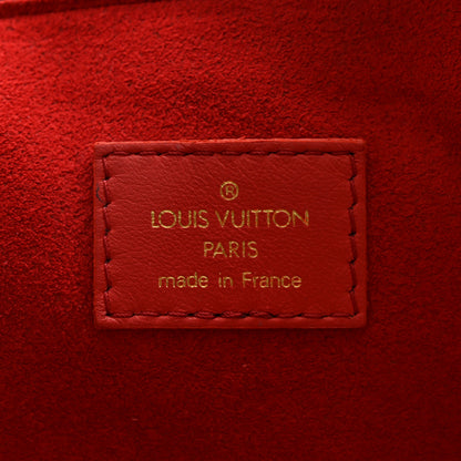 Louis Vuitton Patent Embossed Monogram Lambskin Coussin MM Black Red 6 of 10