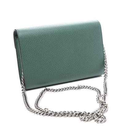 Gucci Calfskin Mini Dionysus Chain Wallet Emerald 2 of 11