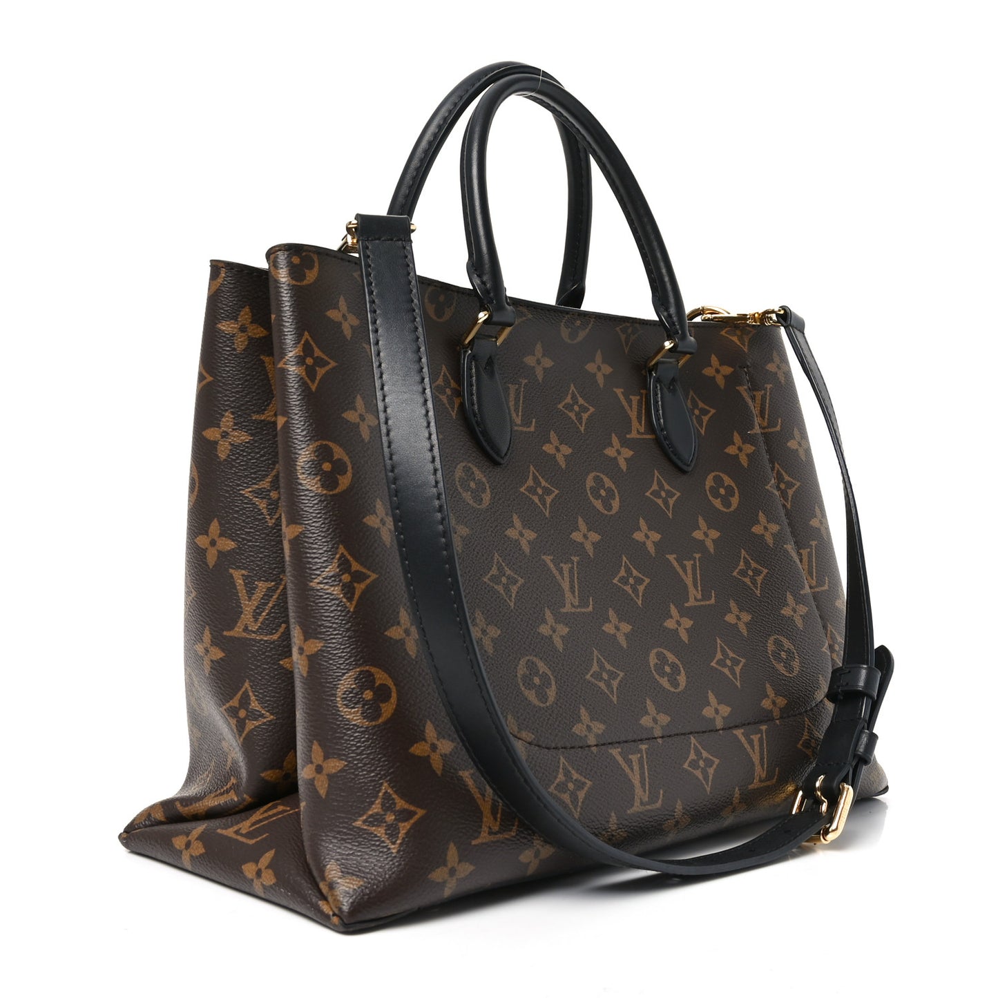 Monogram Flower Tote Black