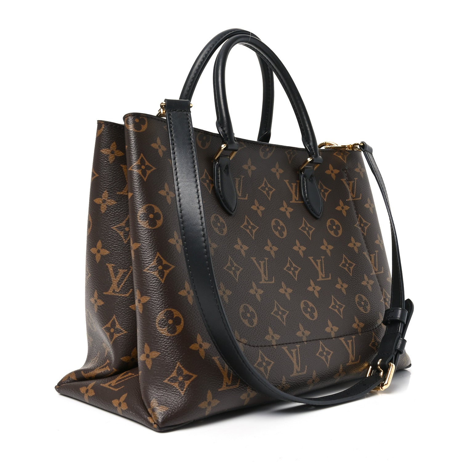 Louis Vuitton Monogram Flower Tote Black 3 of 9