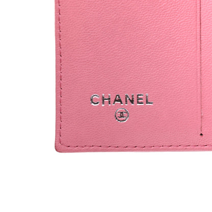 Chanel Lambskin Embossed Camellia French Wallet Pink 6 of 8