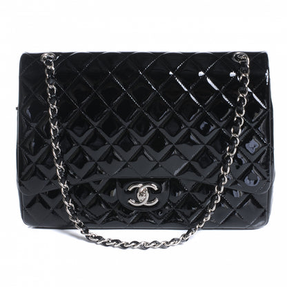 Chanel Patent Quilted Maxi Double Flap Black 1 of 9