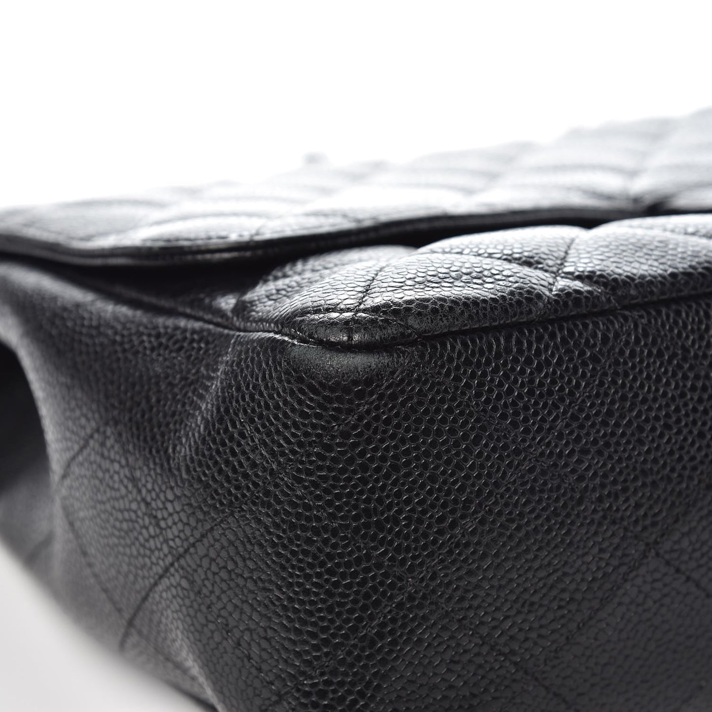 Caviar Quilted Jumbo Single Flap Black