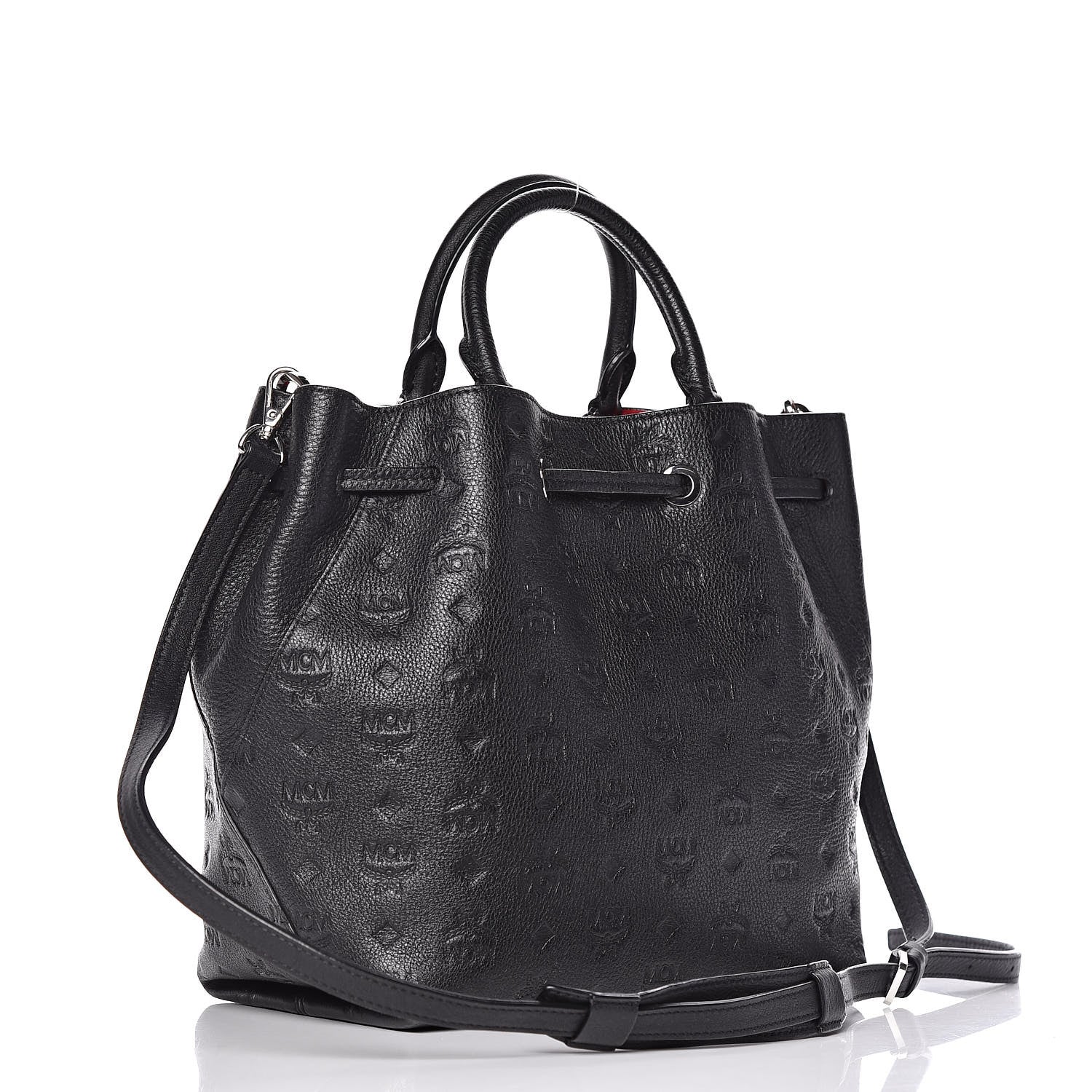 MCM Calfskin Ottomar Klara Bucket Black 3 of 14