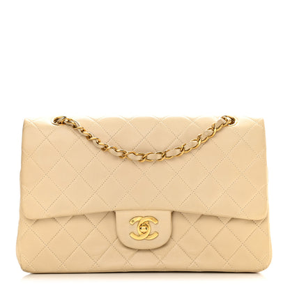 Chanel Lambskin Quilted Medium Double Flap Beige 1 of 15