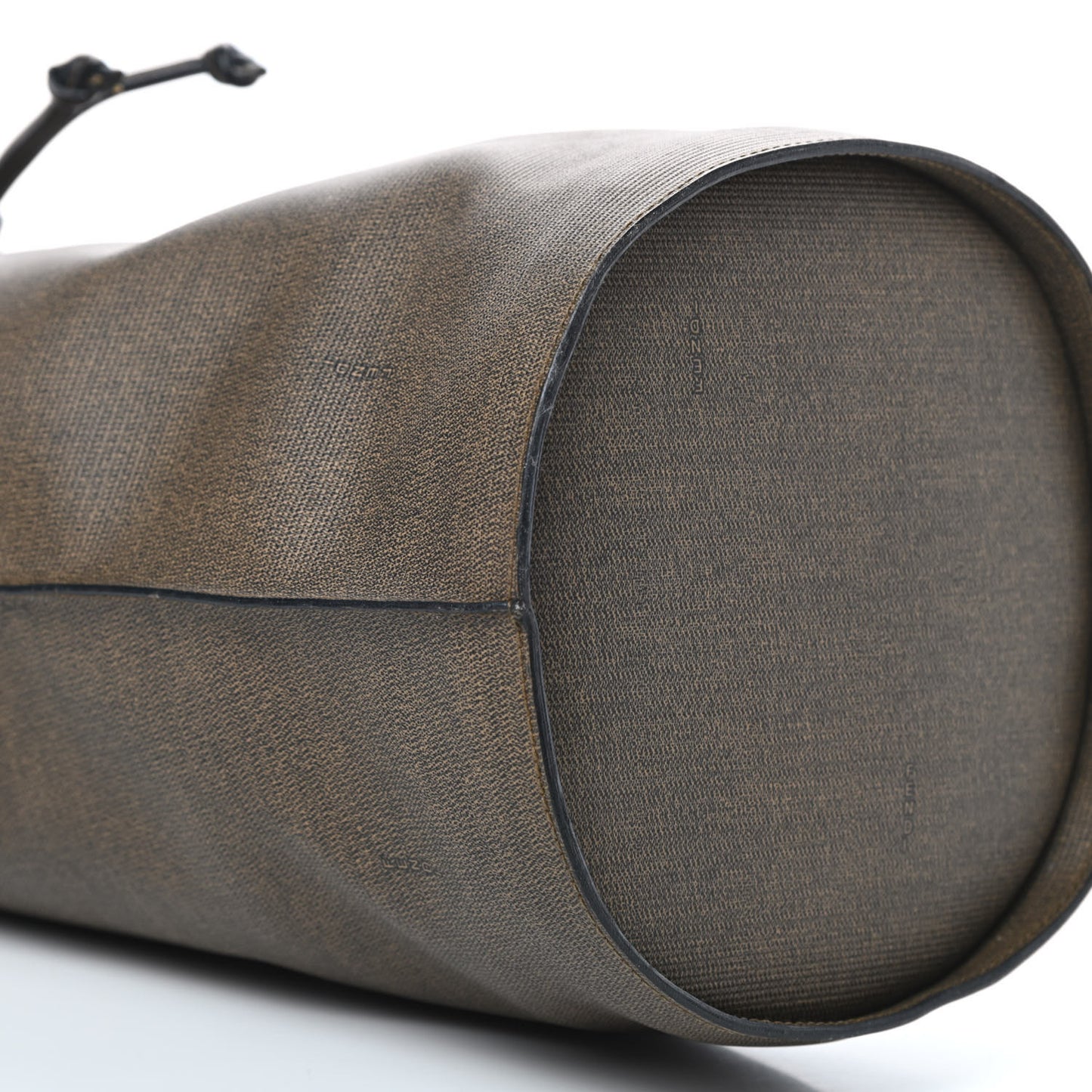Coated Canvas Bucket Bag Brown