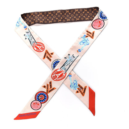 Louis Vuitton Silk Monogram World Tour Stickers BB Bandeau Nude 1 of 5