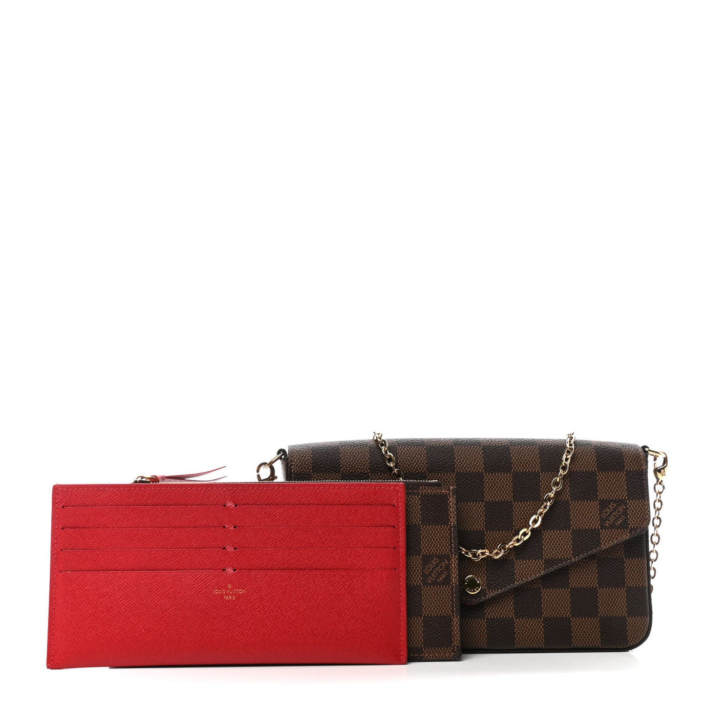Damier Ebene Pochette Felicie Chain Wallet