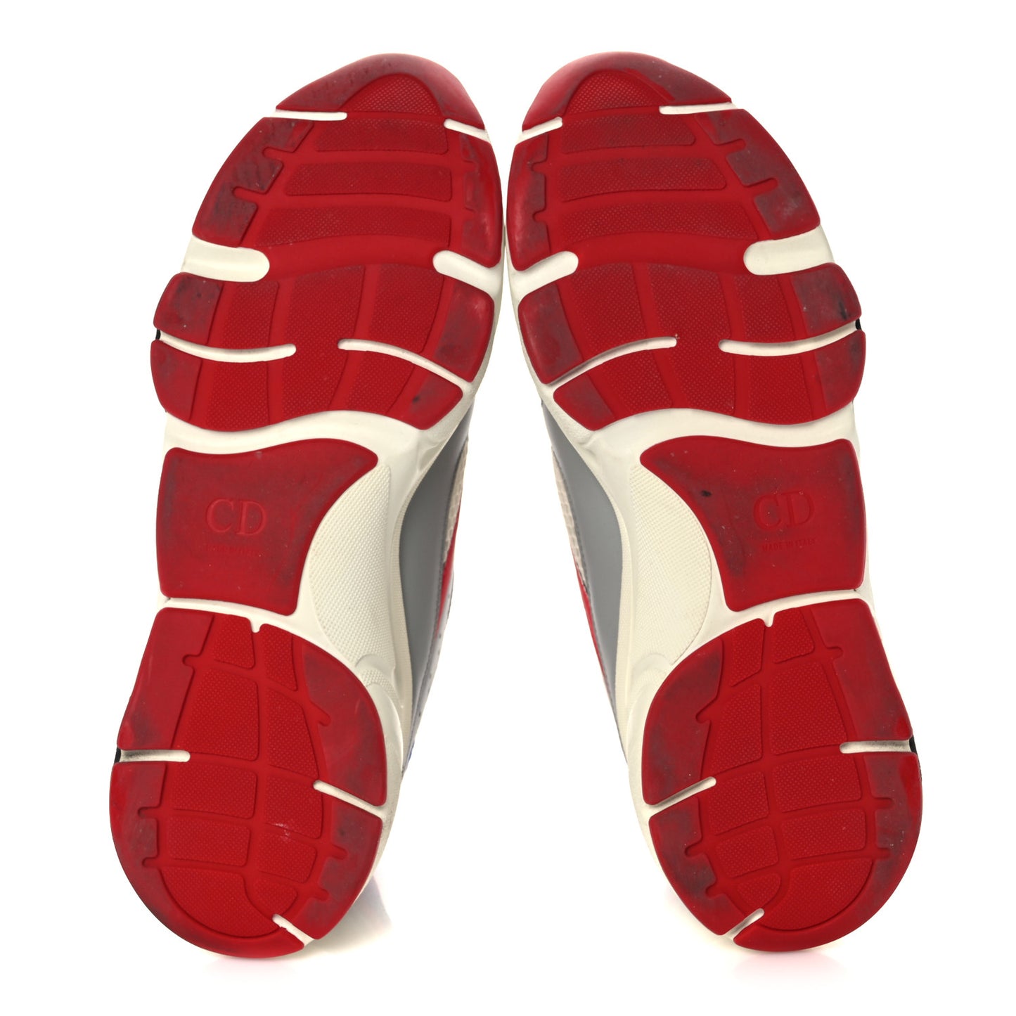 Technical Mesh Calfskin Mens B22 Sneakers 45 Red Blue Grey