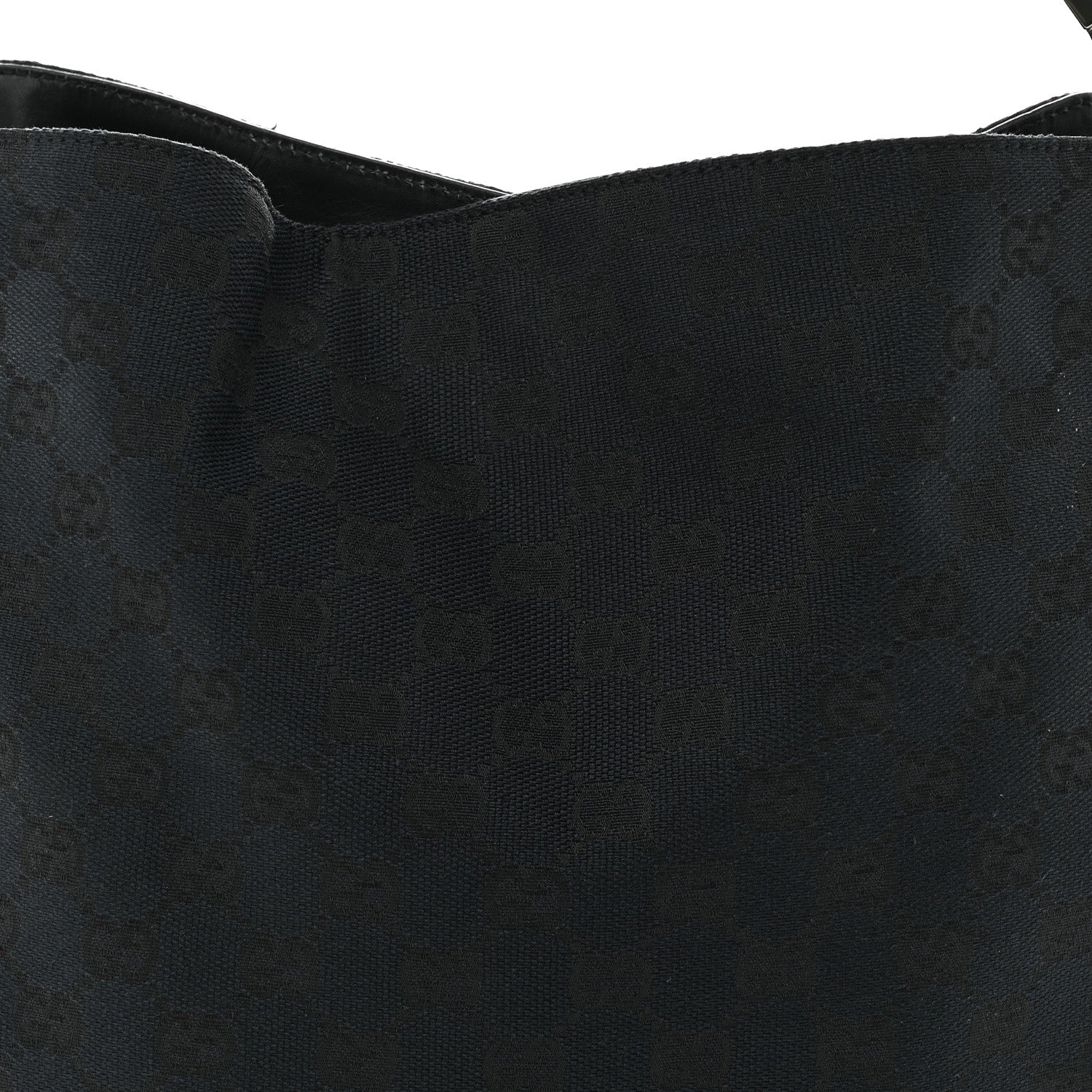 Gucci Monogram Bamboo Top Handle Bag Black 8 of 14