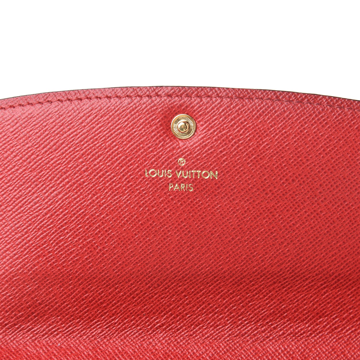 Louis Vuitton Damier Ebene Emilie Wallet Red 6 of 8