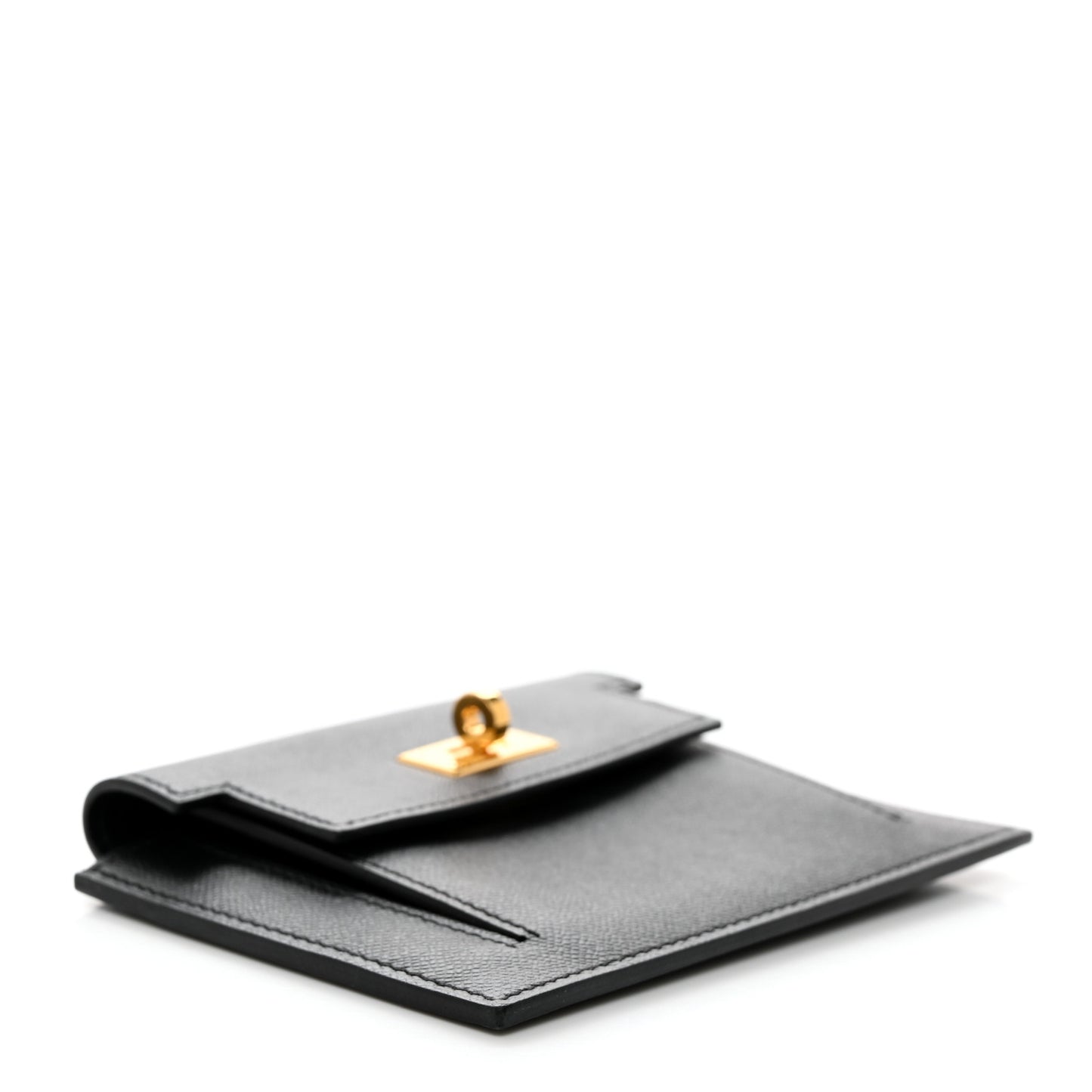 Epsom Kelly Pocket Compact Wallet Black