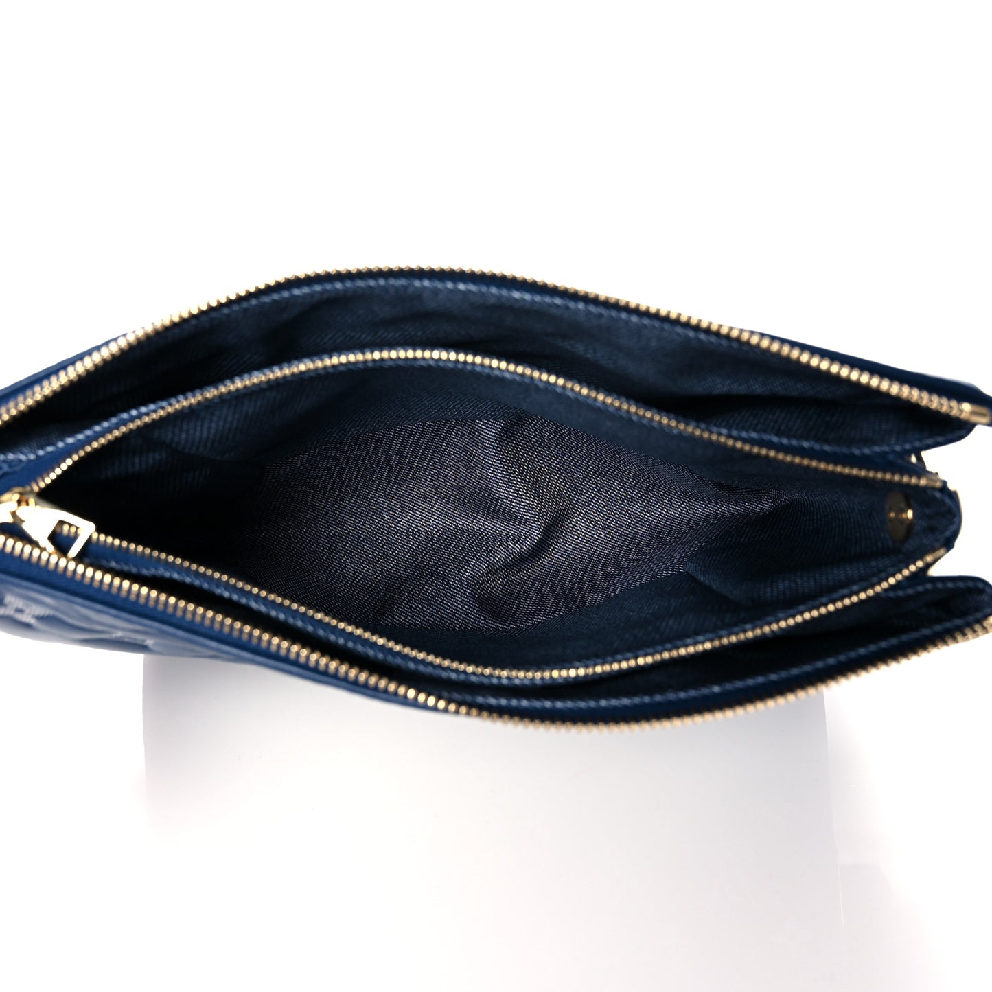 Lambskin Embossed Monogram Coussin PM Denim Blue