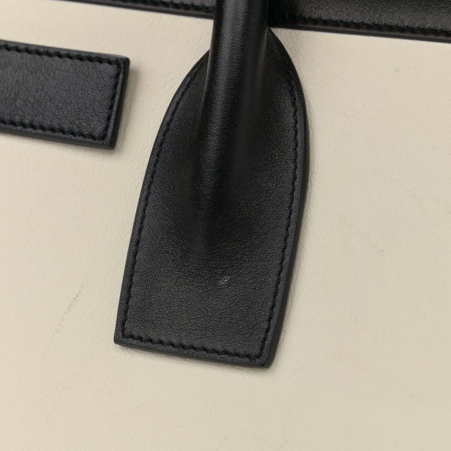 Calfskin Bi-Color Small Sac De Jour White Black