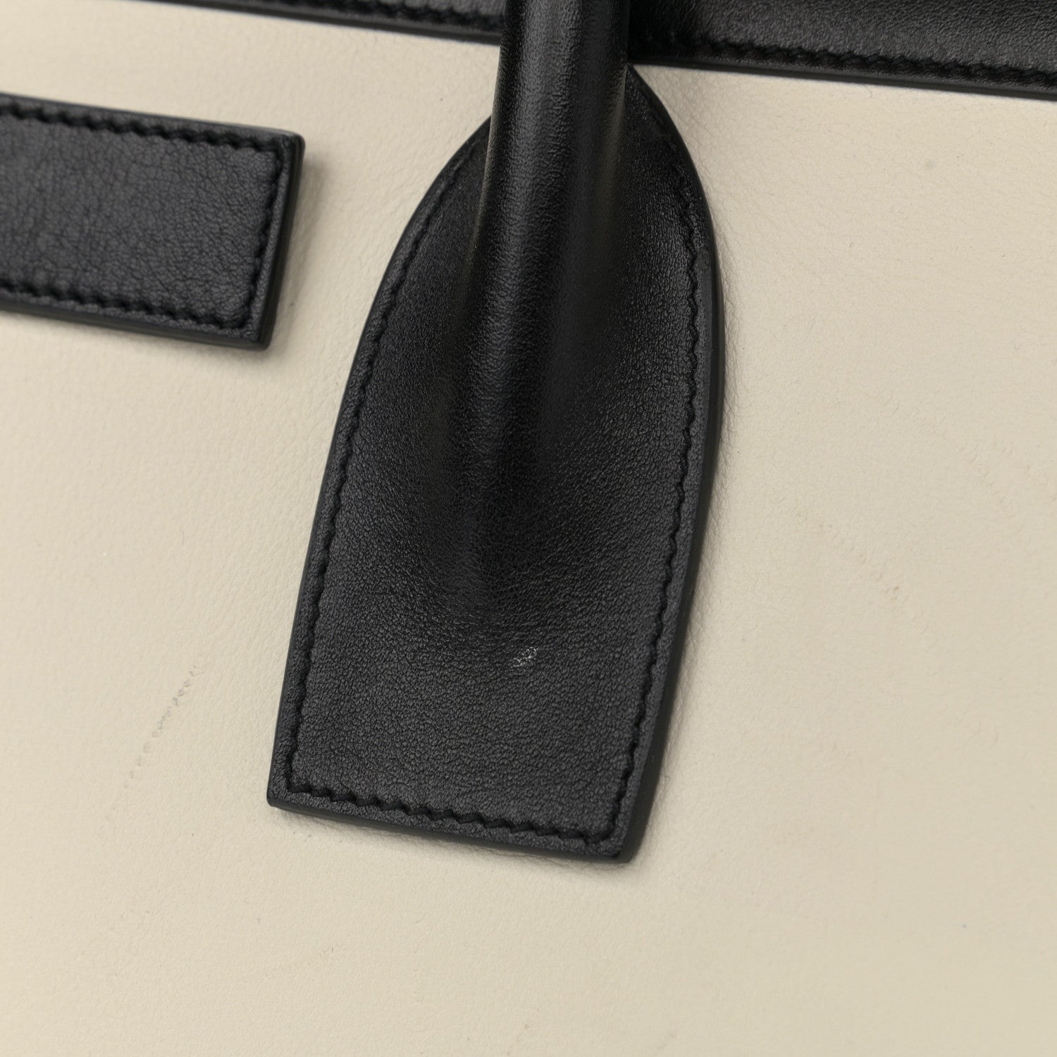 Saint Laurent Calfskin Bi-Color Small Sac De Jour White Black 11 of 12