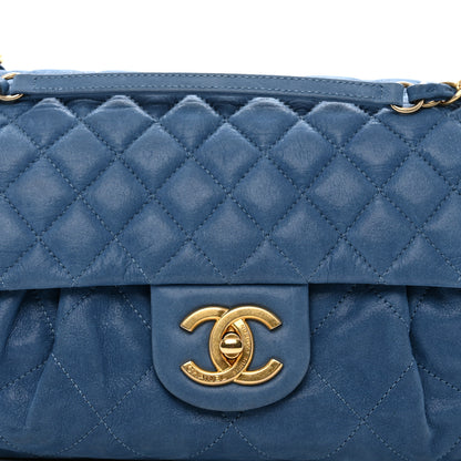 Chanel Iridescent Calfskin Large Chic Quilt Flap Blue 5 of 12
