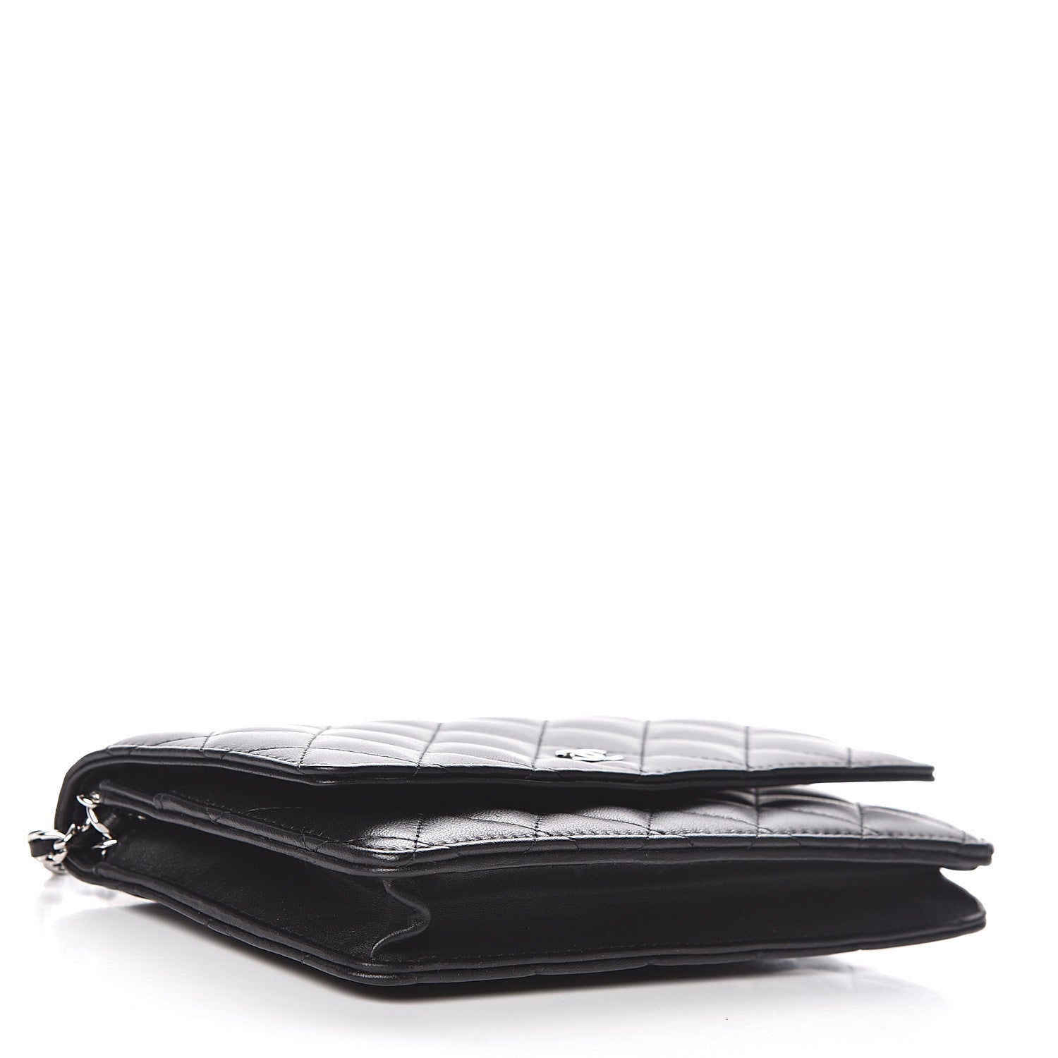 Chanel Lambskin Quilted Wallet On Chain WOC Black 4 of 11