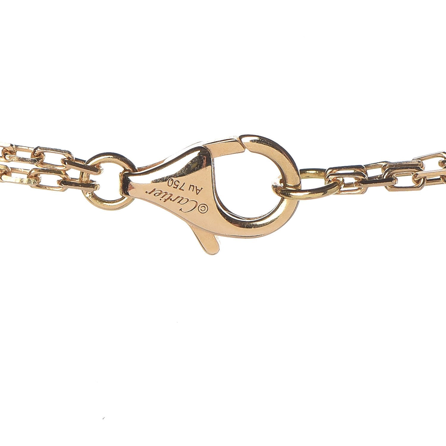Cartier 18K Yellow Gold 2 Diamond LOVE Necklace 6 of 8