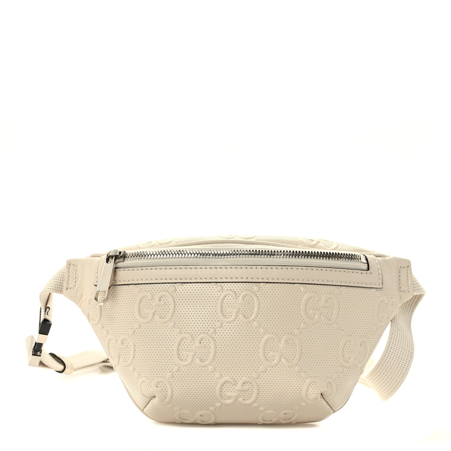 Gucci Calfskin GG Tennis Embossed Belt Bag Mystic White 1 of 10