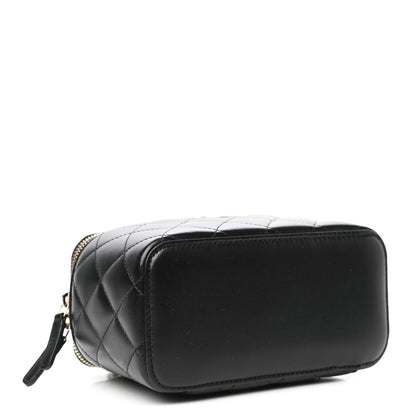Chanel Lambskin Quilted Small Vanity Case With Chain Black 4 of 10