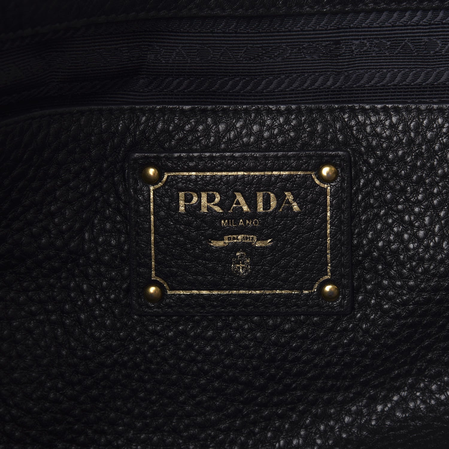 Prada Vitello Daino Tote Black 5 of 11