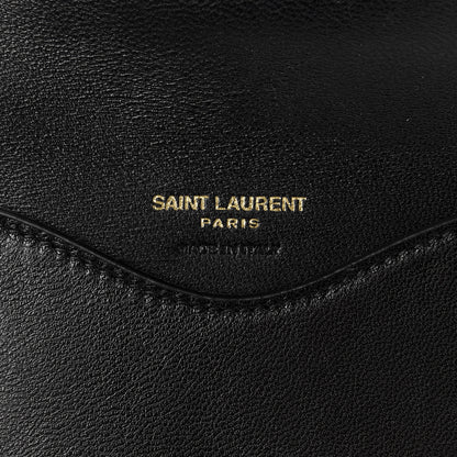 Saint Laurent Lambskin Chevron Quilted Medium Loulou Black 10 of 13