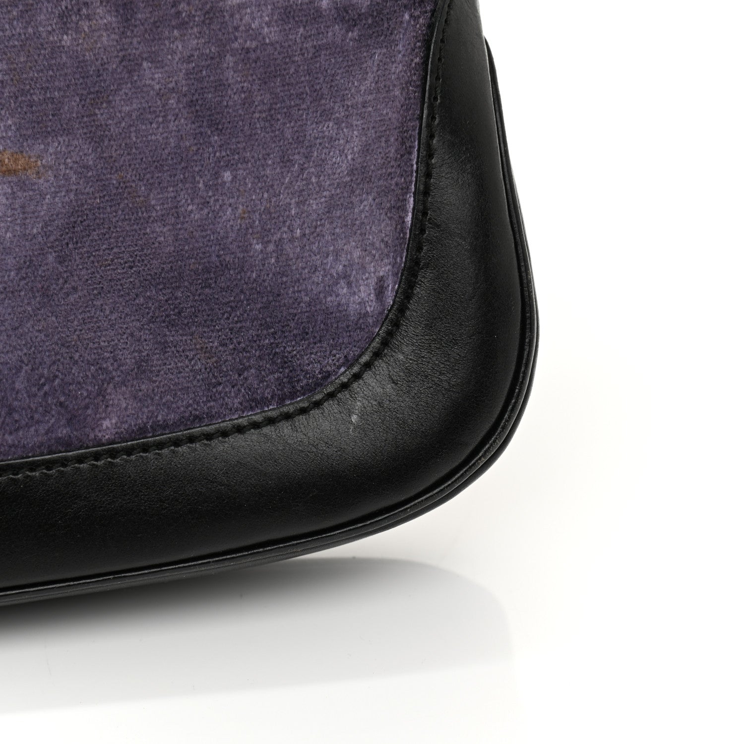 Gucci Velvet Calfskin Jackie O Hobo Purple Black 15 of 17
