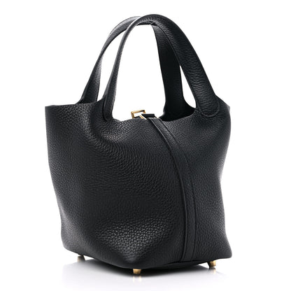 Hermes Taurillon Clemence Picotin Lock 18 PM Black 3 of 10