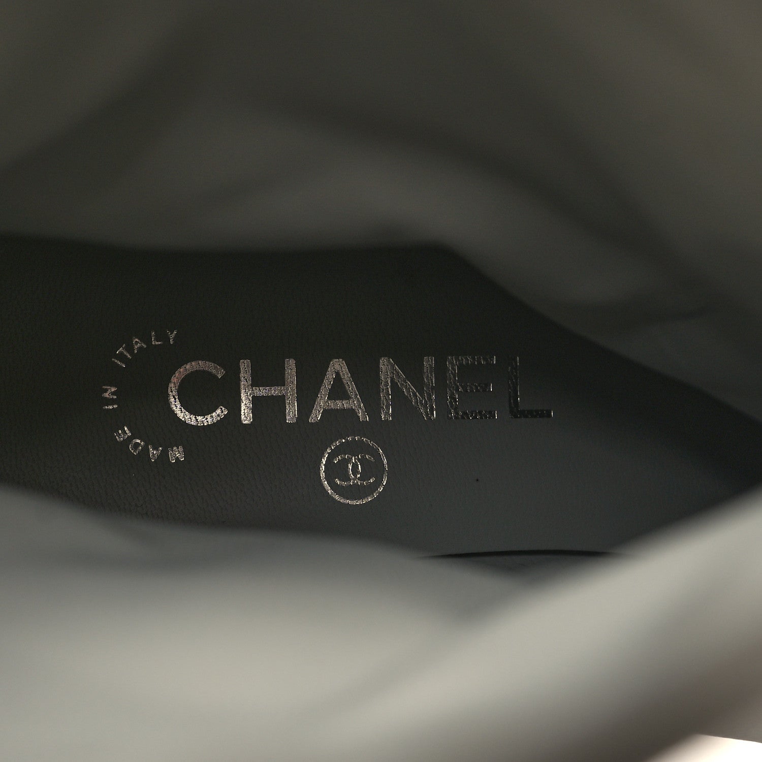Chanel Calfskin Ascot CC Boots 37 Gray 8 of 8