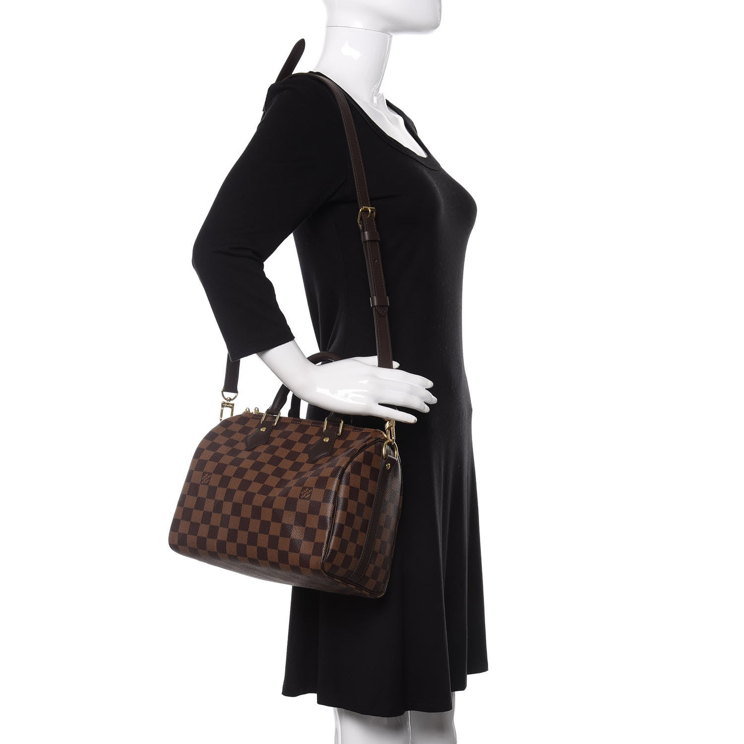 Louis Vuitton Damier Ebene Speedy Bandouliere 25 2 of 10