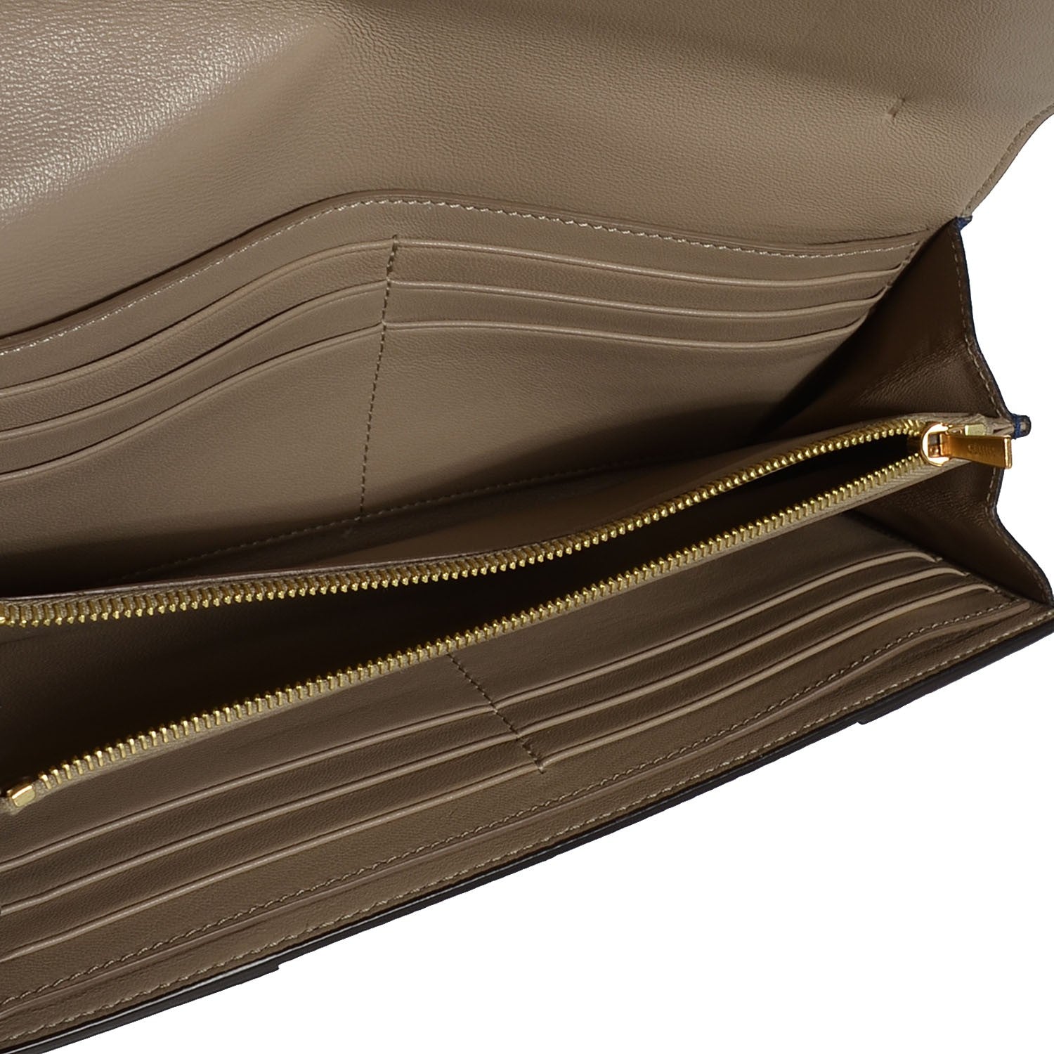 Celine Drummed Calfskin Large Flap Multifunction Wallet Indigo 5 of 9