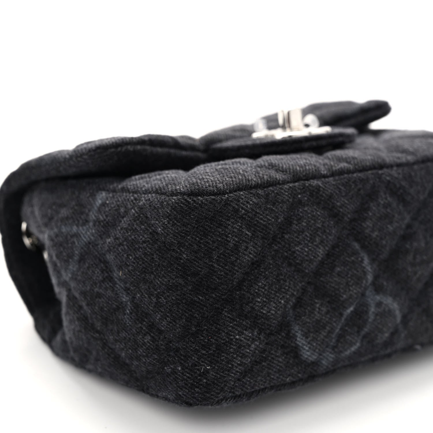 Chanel Denim CC Quilted Mini Square Flap Black 8 of 9
