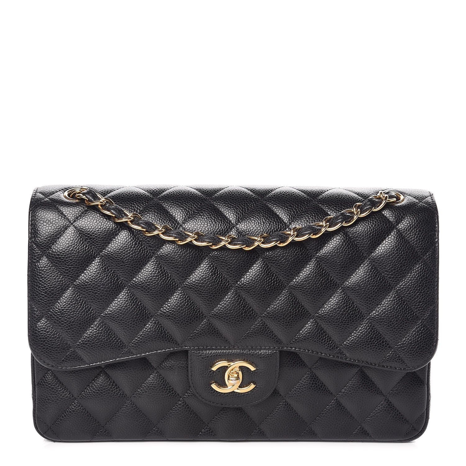 Chanel Caviar Quilted Jumbo Double Flap Black 1 of 9