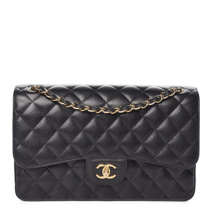 Chanel Caviar Quilted Jumbo Double Flap Black 1 of 9
