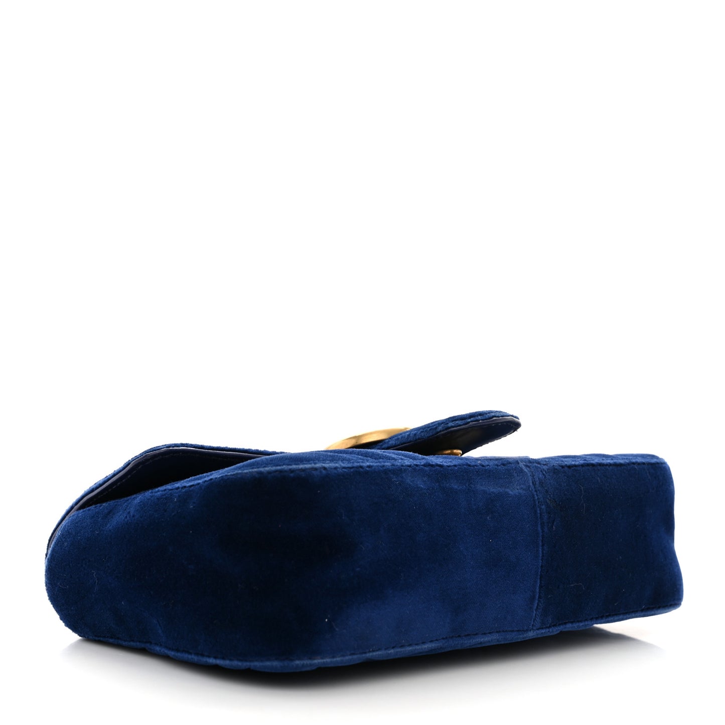 Velvet Matelasse Mini GG Marmont Shoulder Bag Cobalt Blue