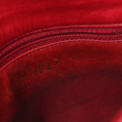 Chanel Lambskin Diamond Stitched Waist Chain Belt Flap Bag 75 30 Red 10 of 10