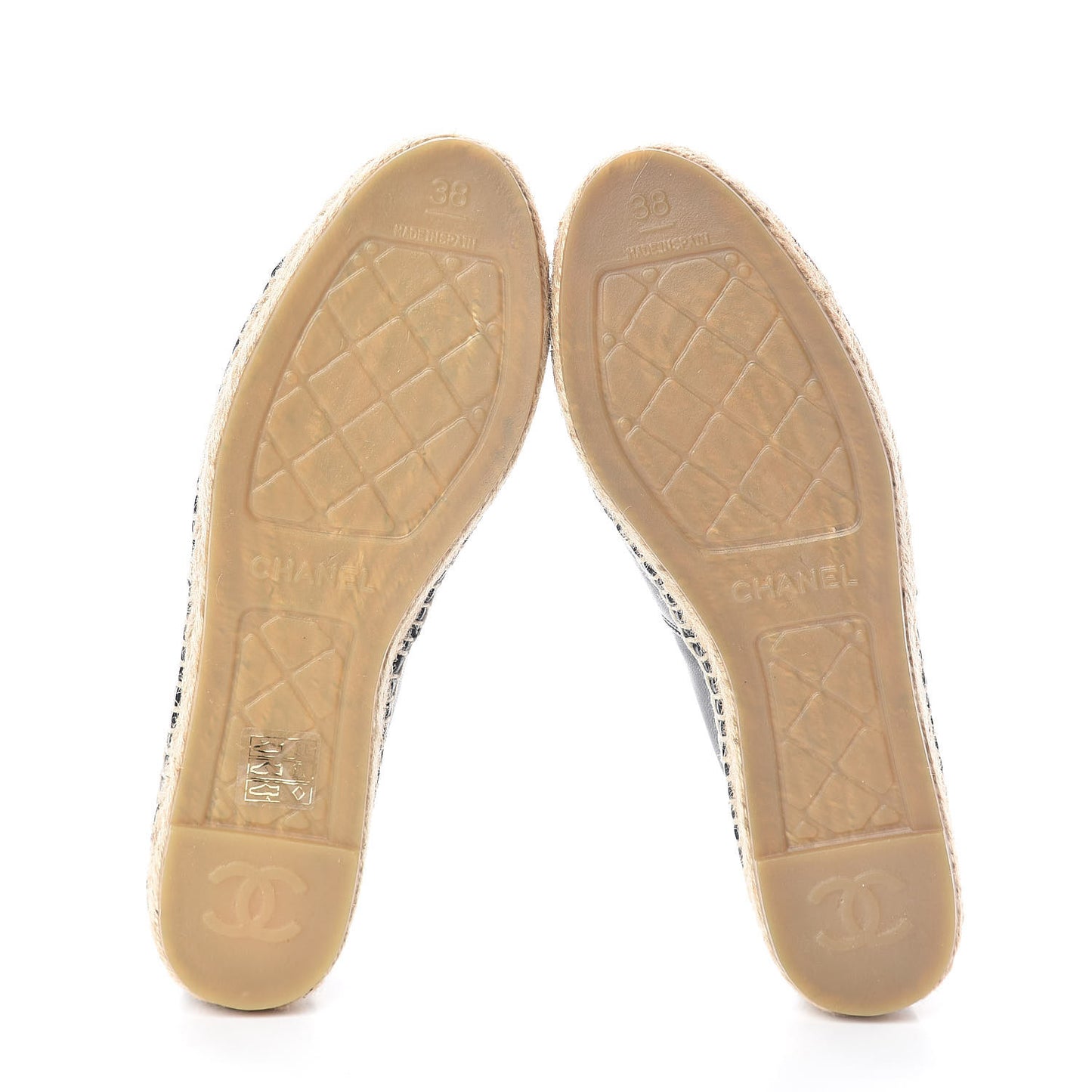 Lambskin CC Espadrilles 38 Black