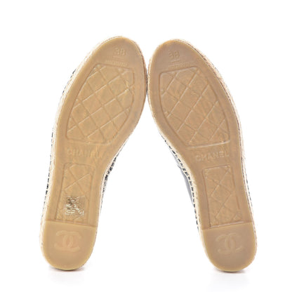 Chanel Lambskin CC Espadrilles 38 Black 6 of 8
