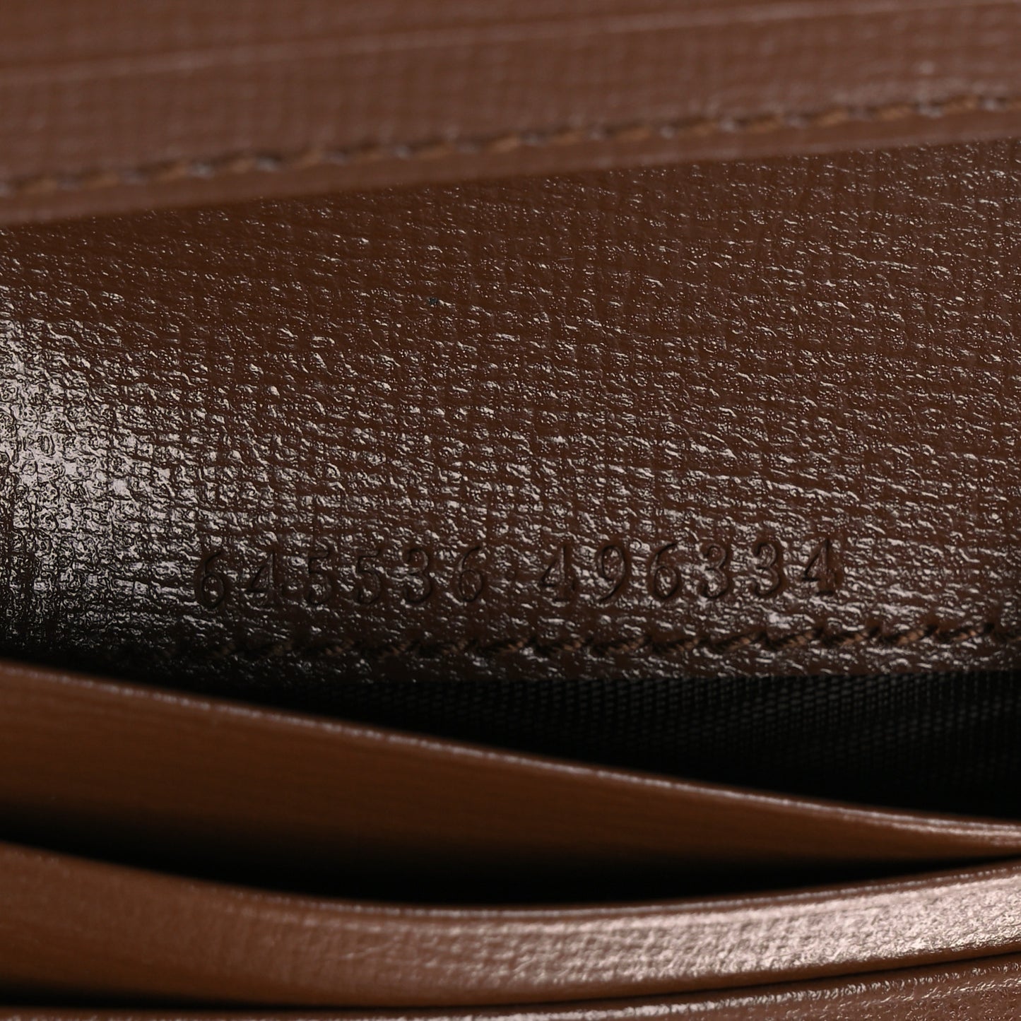 GG Supreme Monogram Textured Calfskin Web Jackie 1961 Card Case Beige Ebony Brown Sugar