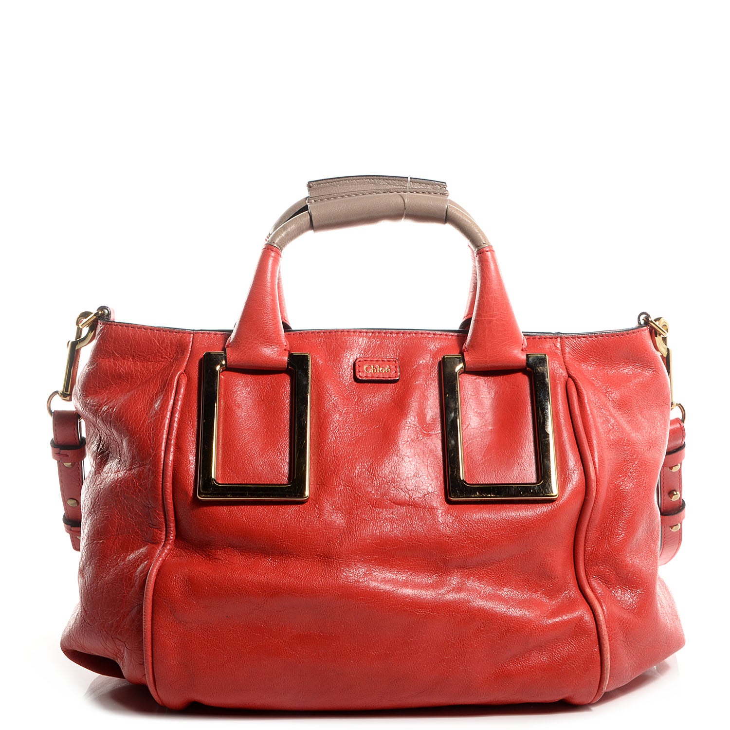 Chloe Leather Medium Ethel Satchel Lipstick 1 of 10
