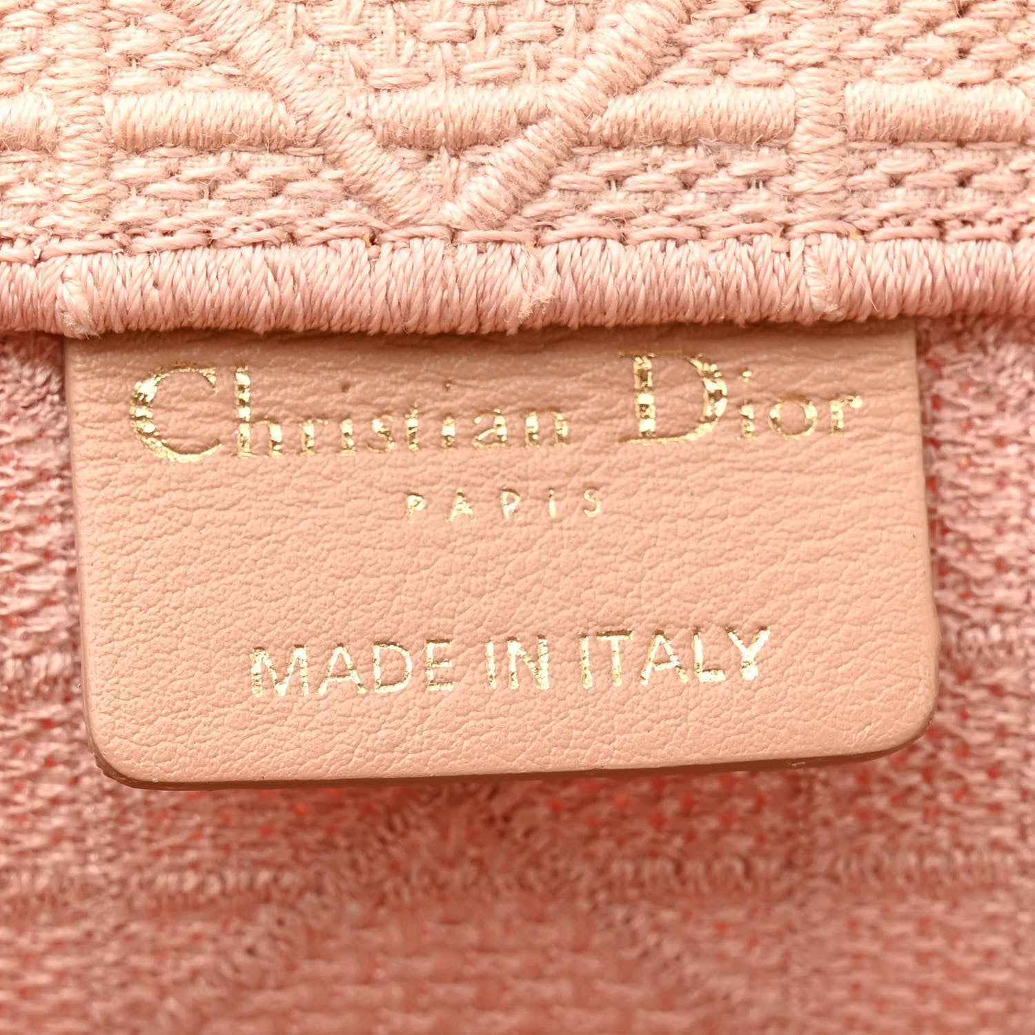 Christian Dior Canvas Embroidered Cannage Medium Book Tote Bois de Rose 6 of 15