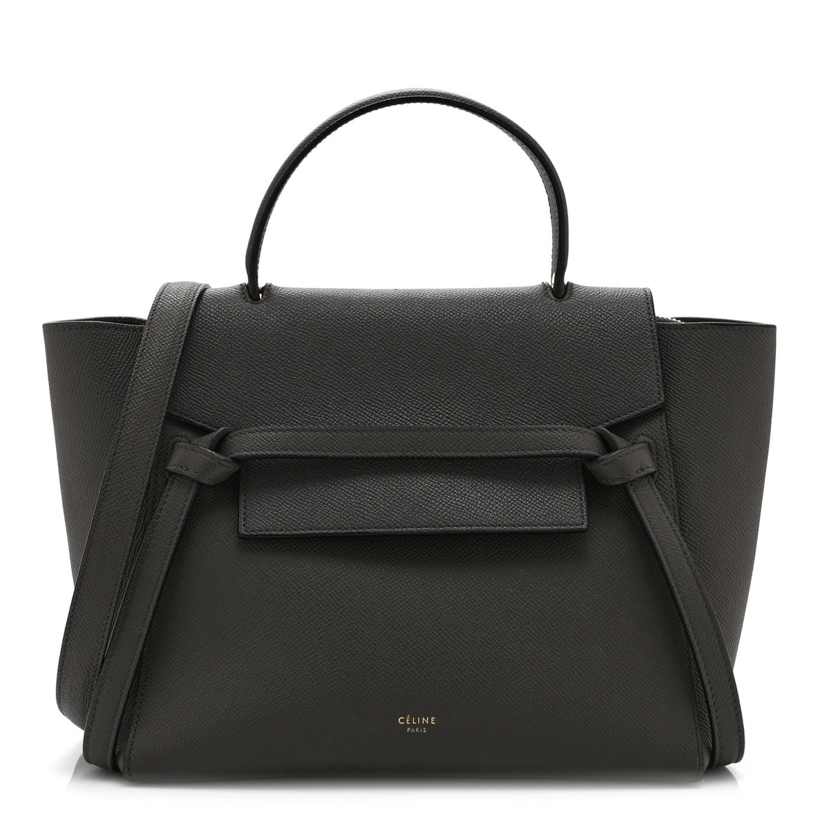 Grained Calfskin Micro Belt Bag Grey